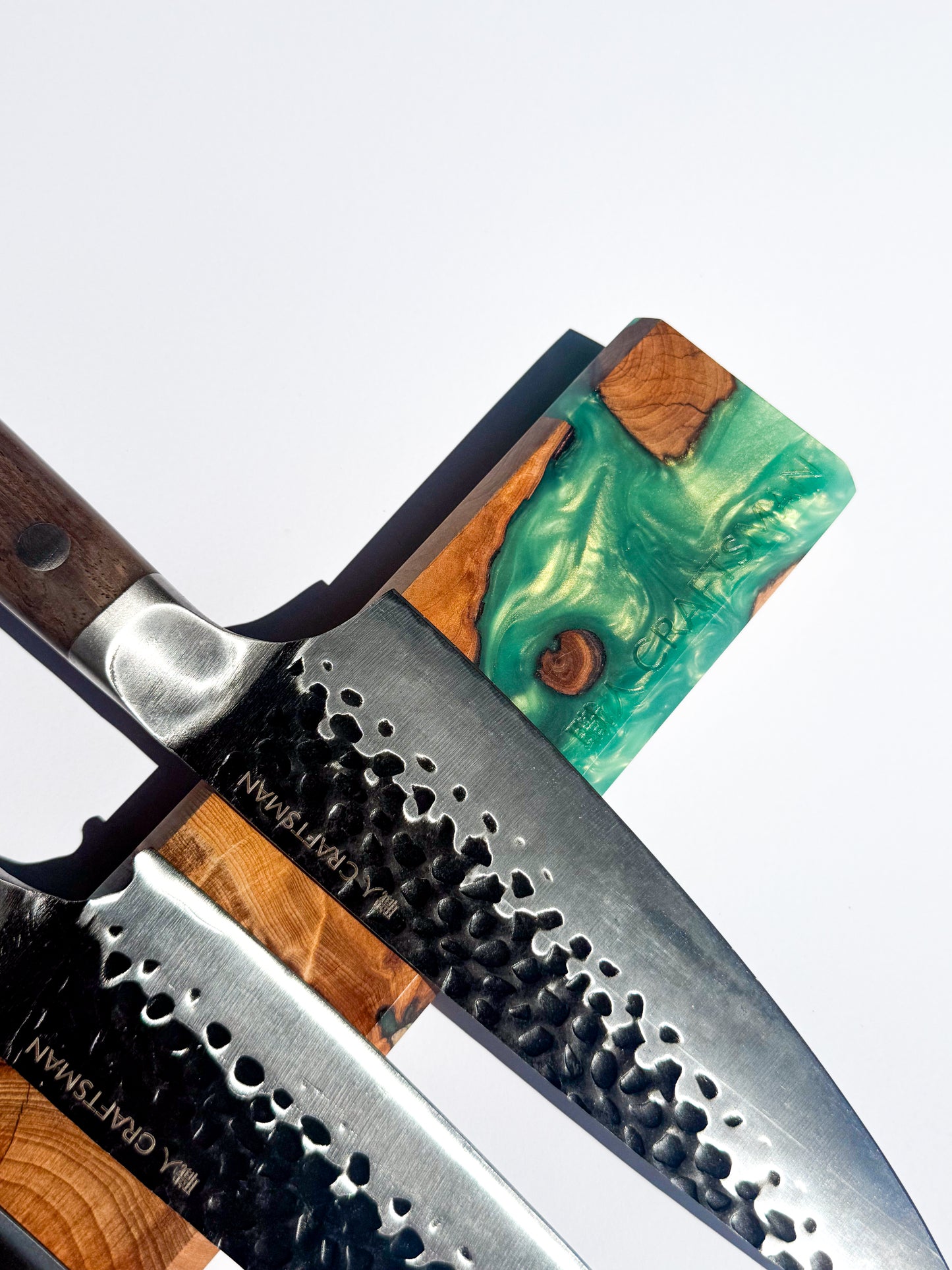 Magnetic Knife Holder For Wall - Resin and Cured Wood