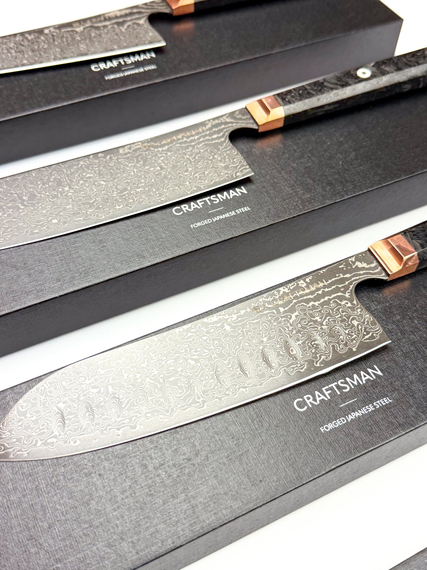 5.5" Bunka Knife - Copper Bolster with Carbon Fibre Handle.