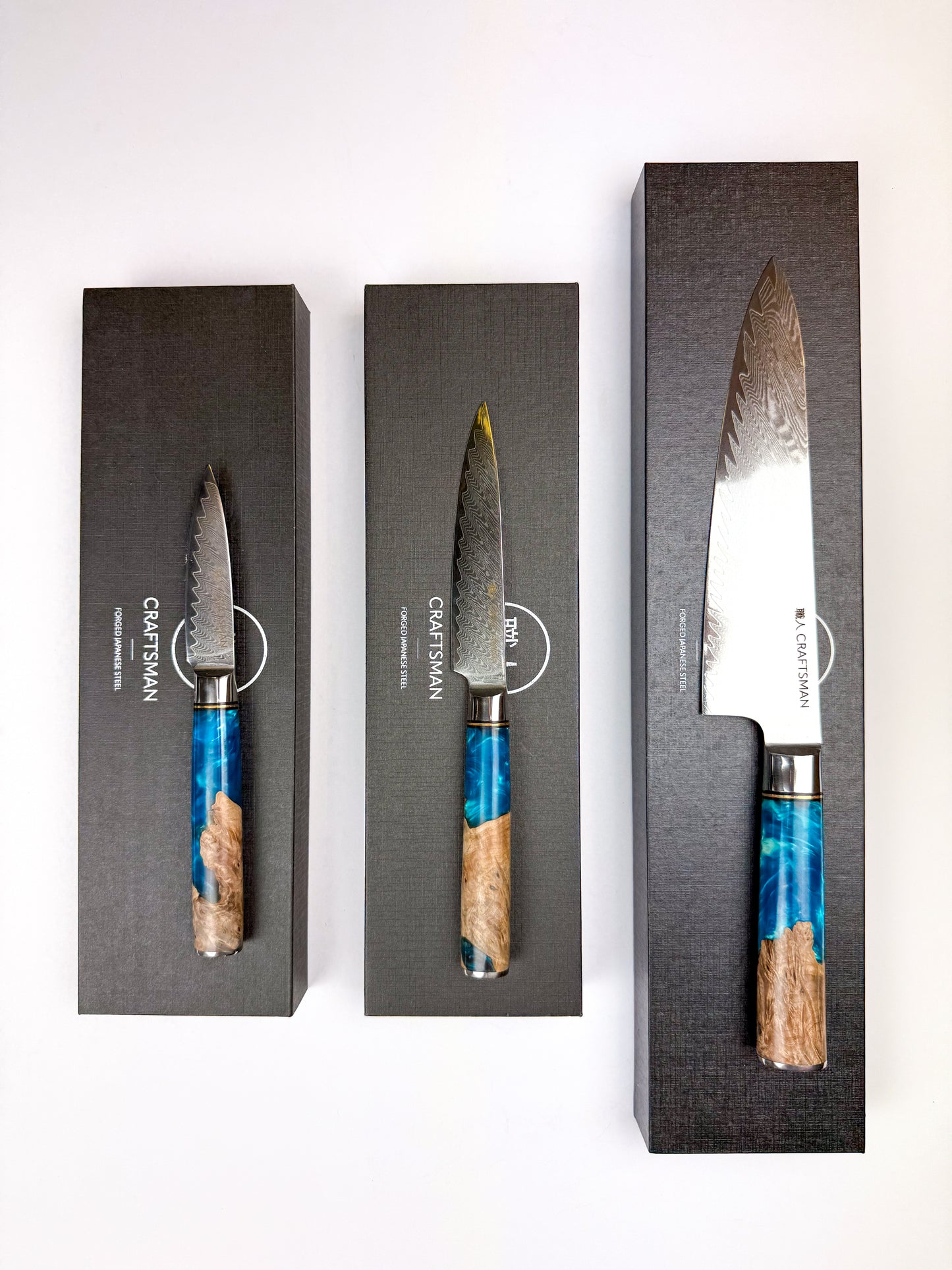 4.3" Utility Knife - Resin and Solidified Wood