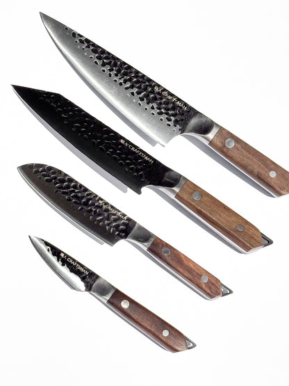 4 Piece Knife Set - Ebony Wood Handle