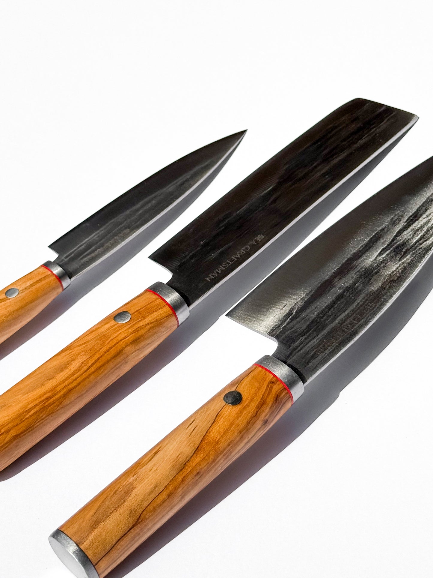 3 Piece Knife Set - Olive Wood Handle