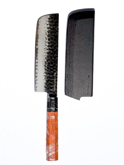 5-Piece Knife Set – Ebony & Mkuruti Wood (with Premium Wooden Covers)