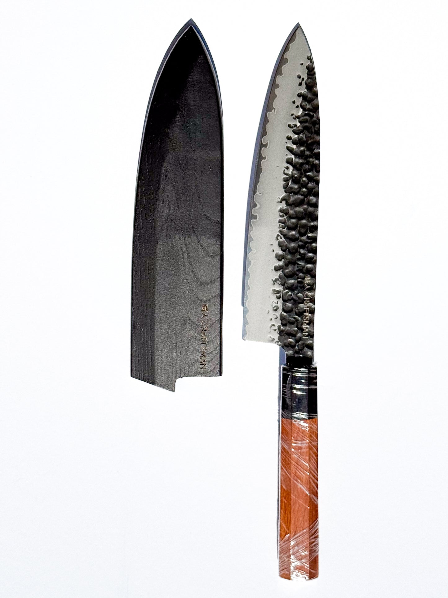 5-Piece Knife Set – Ebony & Mkuruti Wood (with Premium Wooden Covers)