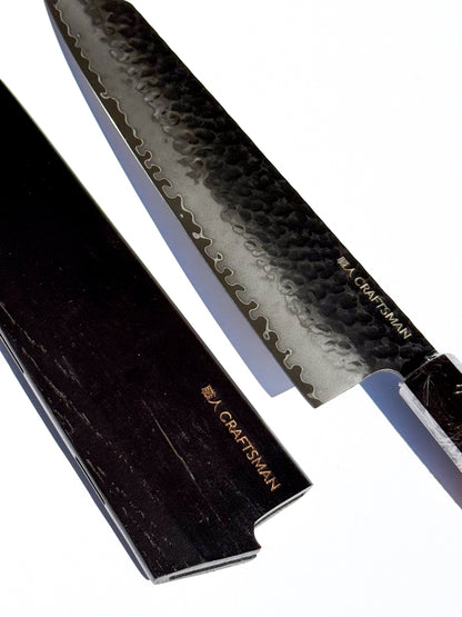 5-Piece Knife Set – Ebony & Mkuruti Wood (with Premium Wooden Covers)