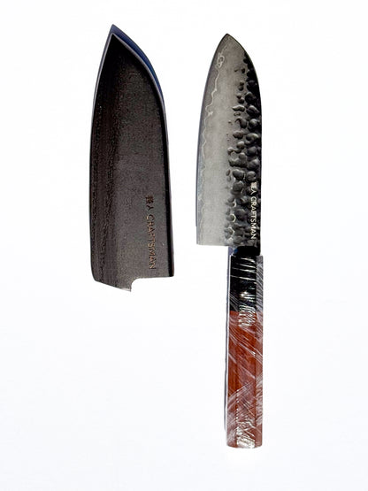 5-Piece Knife Set – Ebony & Mkuruti Wood (with Premium Wooden Covers)