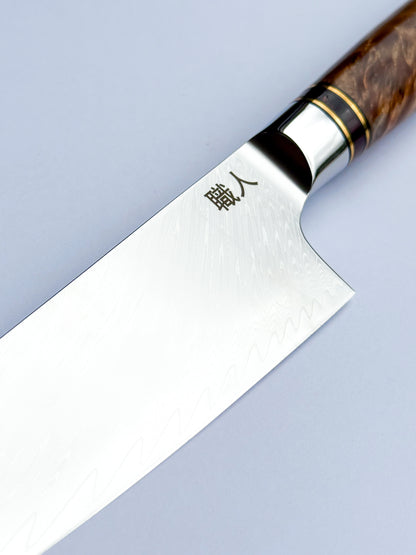 8" Chef Knife - Wood, Resin and Honeycomb Handle Design.