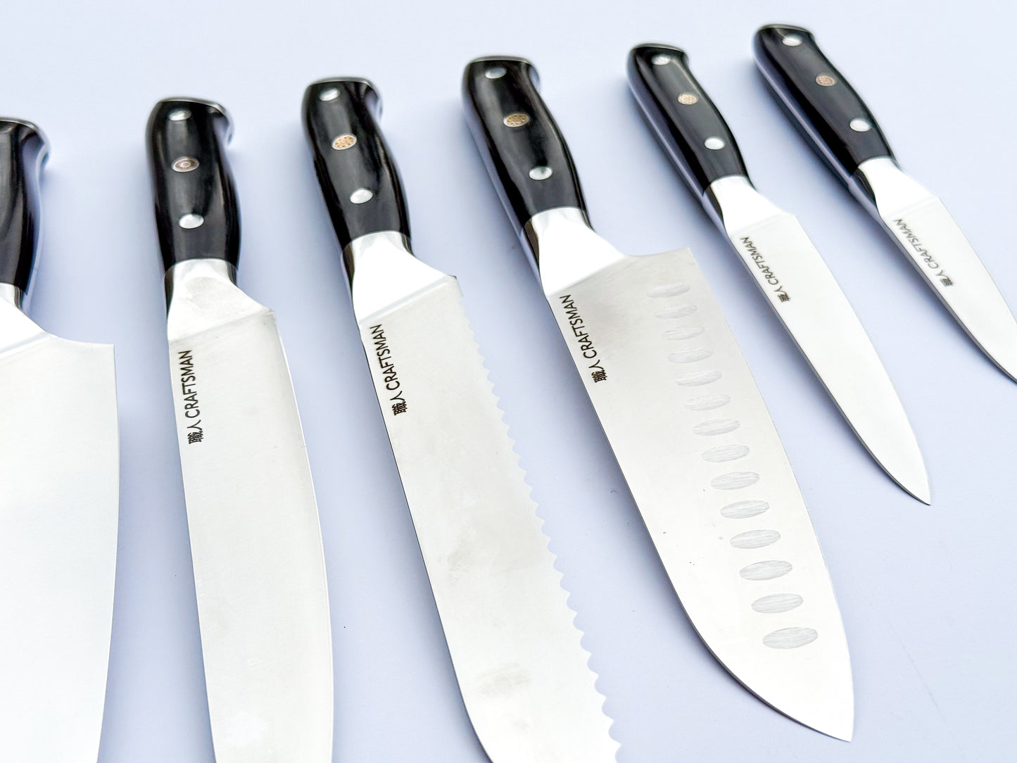 6 - Piece Knife Set - Pakka Wood Handles