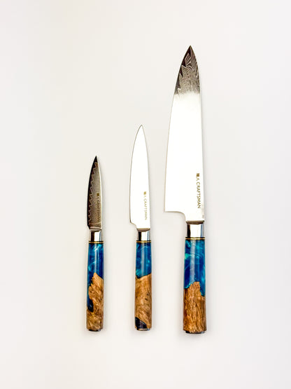 4.3" Utility Knife - Resin and Solidified Wood