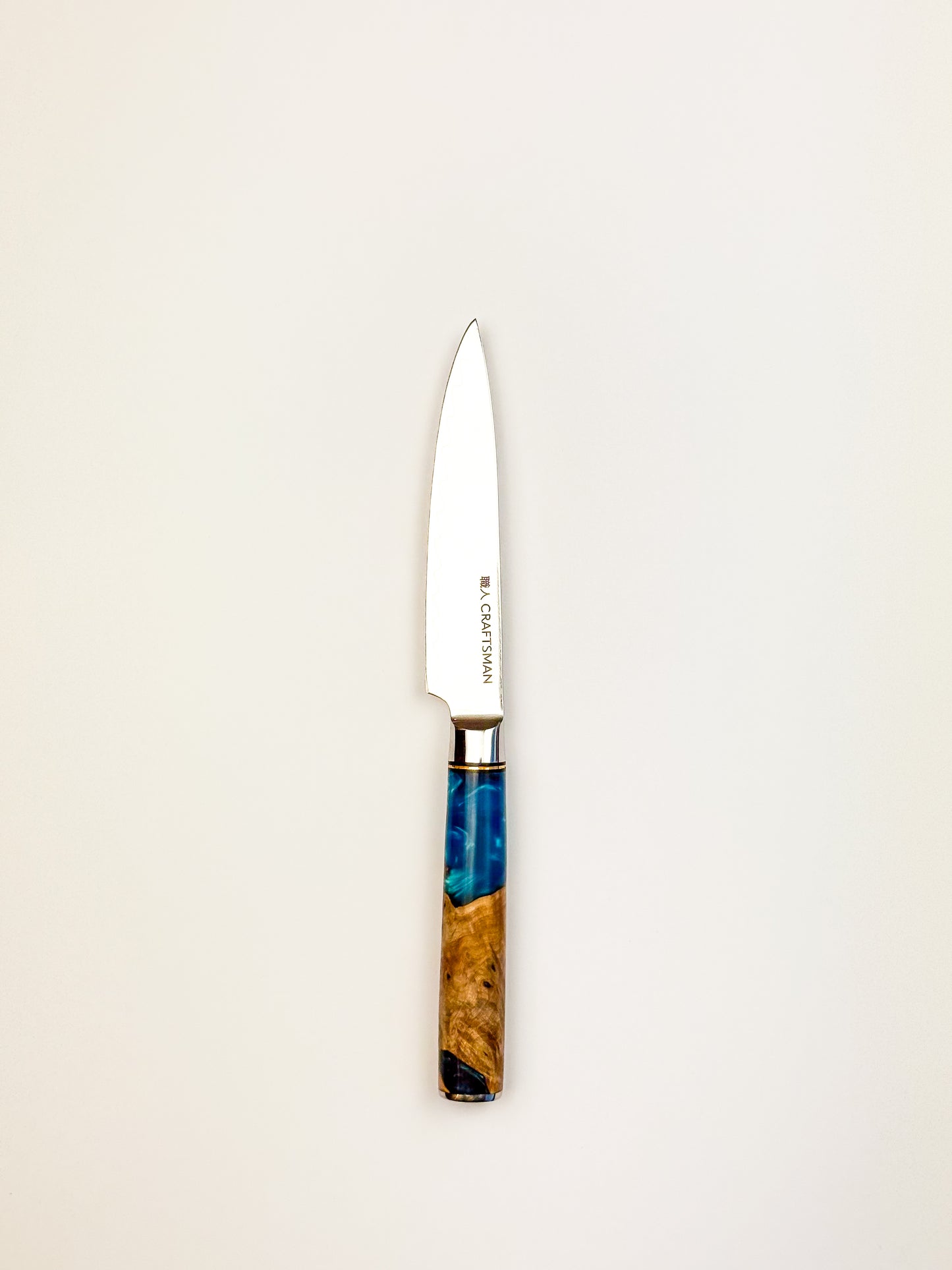 4.3" Utility Knife - Resin and Solidified Wood