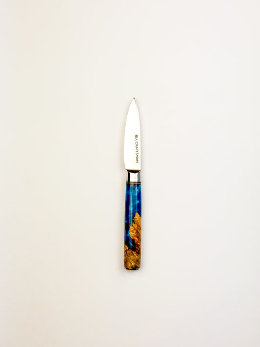 3.2" Paring Knife - Resin and Solidified Wood.