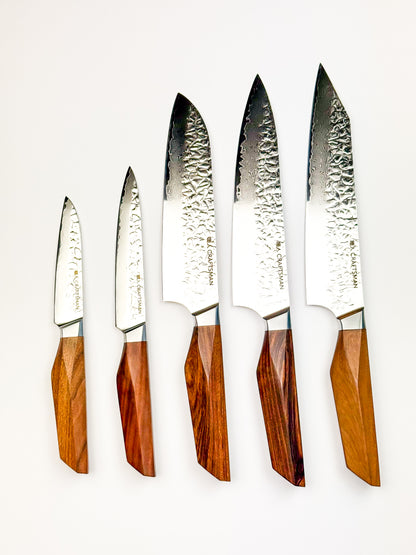 5-Piece Knife Set – Natural African Mkuruti Wood