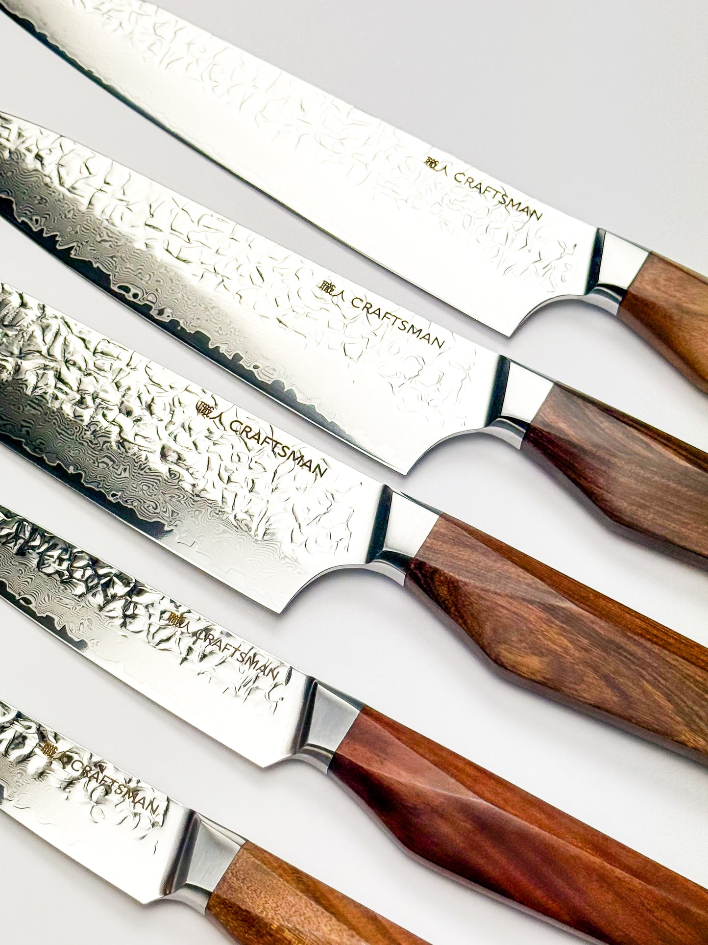5-Piece Knife Set – Natural African Mkuruti Wood