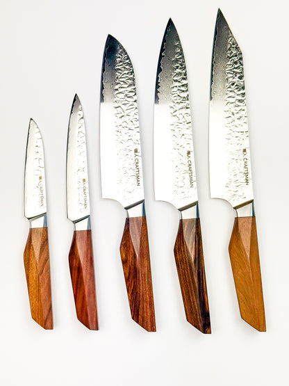 7" Santoku - Natual African Mkuruti Wood