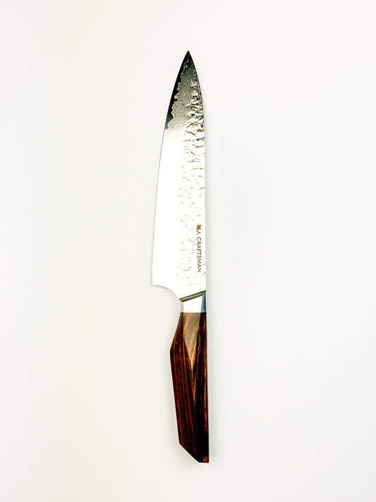 8" Chef Knife - Natural African Mkuruti Wood