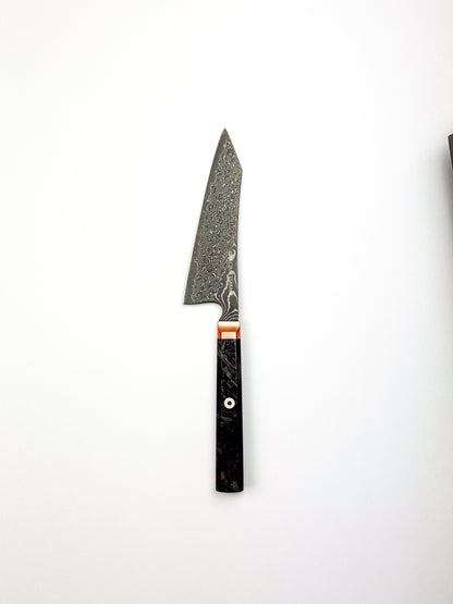 4-Piece Knife Set – Copper Bolster, Carbon Fibre Handles (67-Layer Damascus Steel)