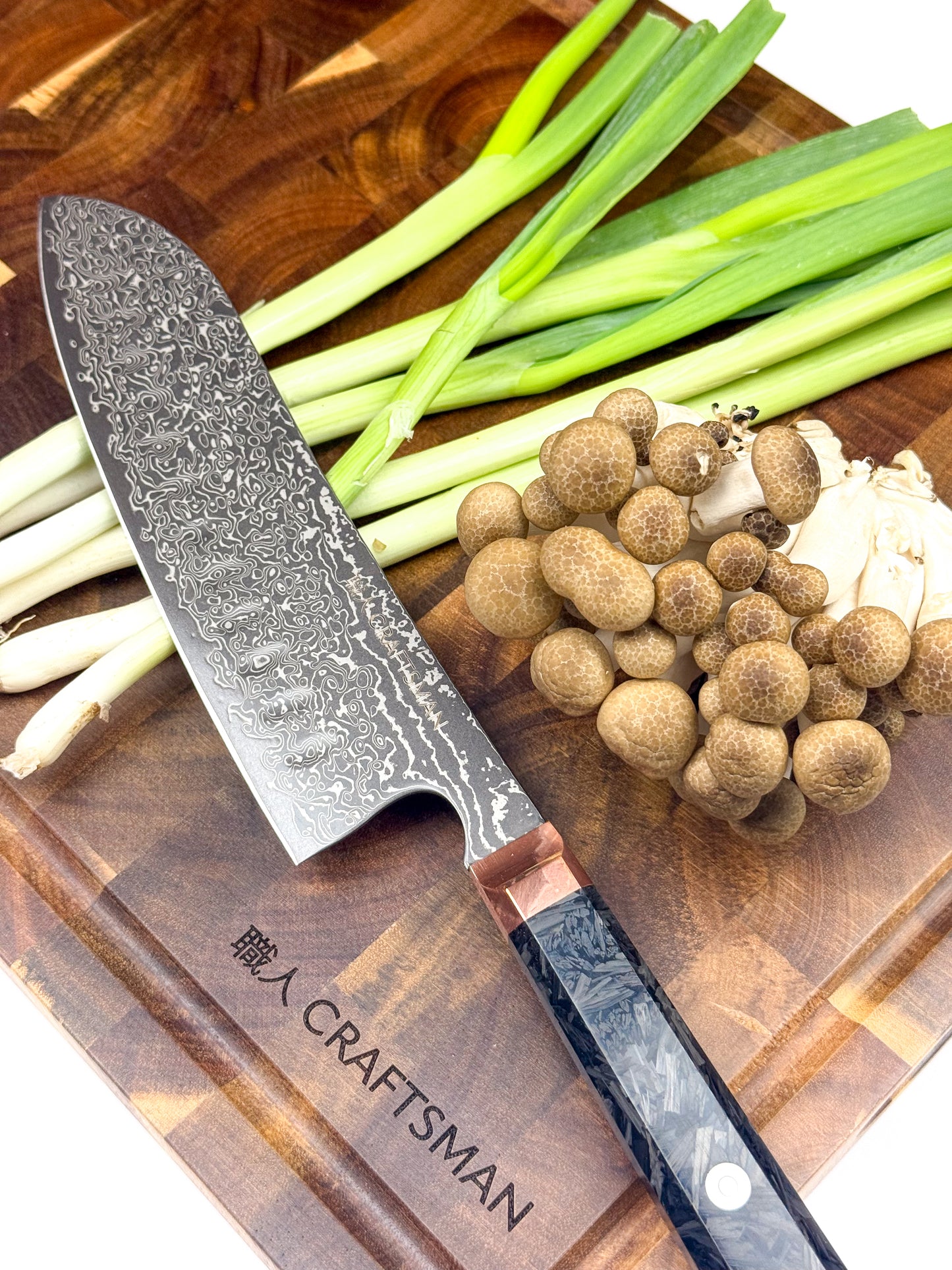 6.8" Santoku - Copper Bolster & Carbon Fibre Handle