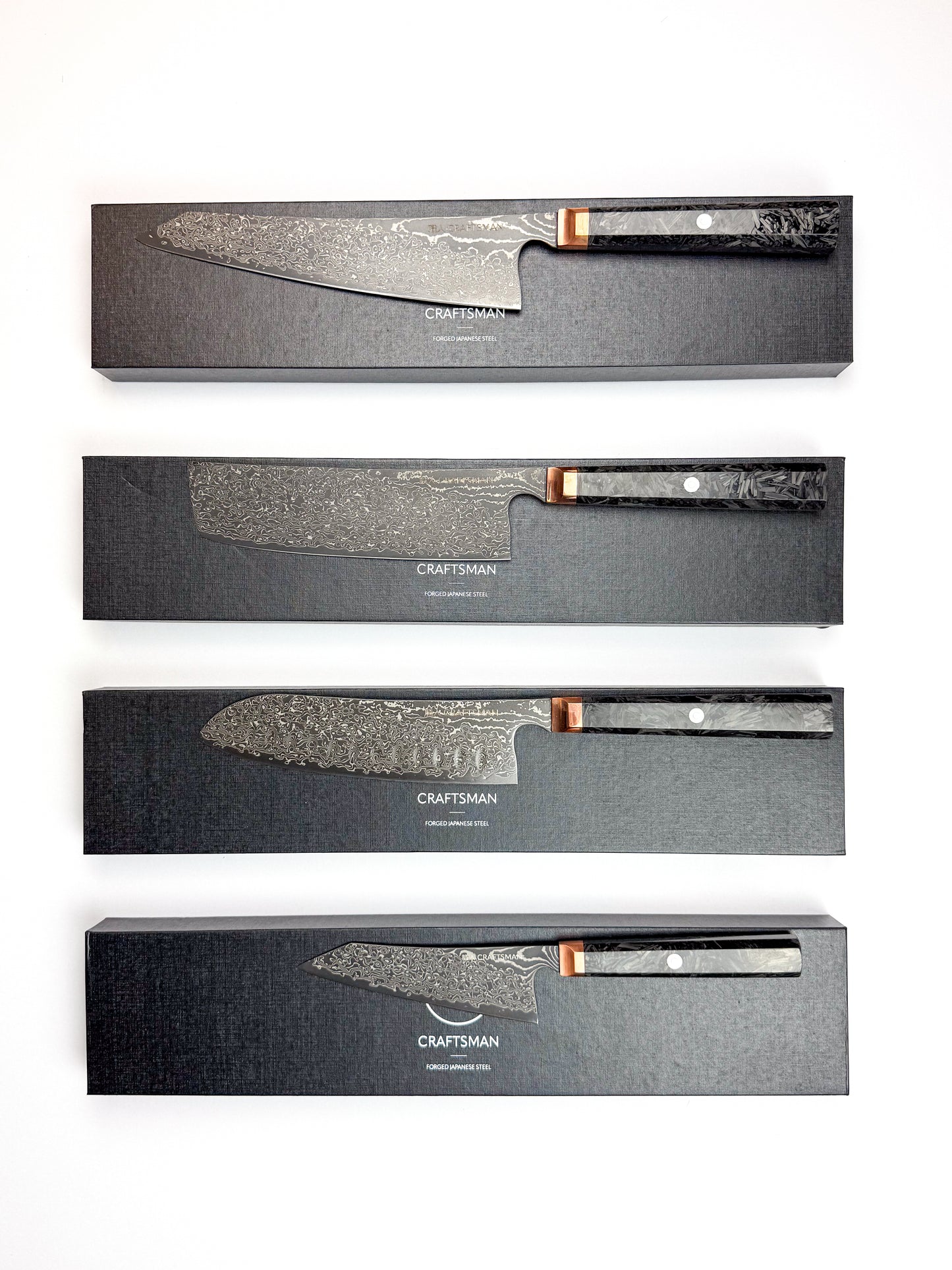 6.8" Santoku - Copper Bolster & Carbon Fibre Handle