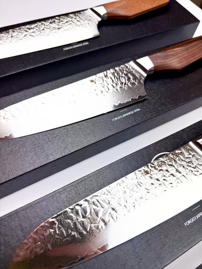 8" Chef Knife - Natural African Mkuruti Wood